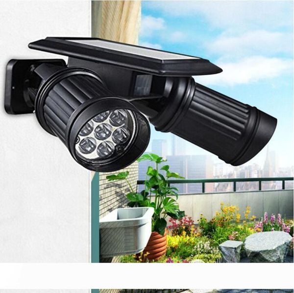 

solar security lights with outdoor motion sensor light waterproof 14 led wall lamps gutter light working double modes for porch, garage, ea