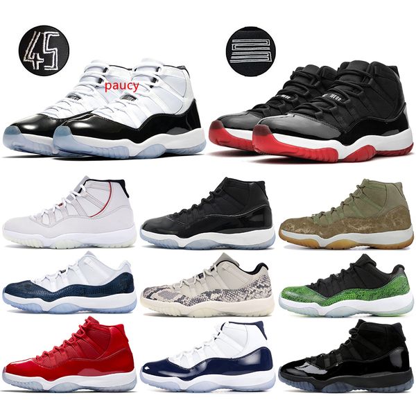 

concord high 45 11 mens basketball shoes bred cap and gown gym win like 82 platinum tint snakeskin mens sneakers 11s designer shoes