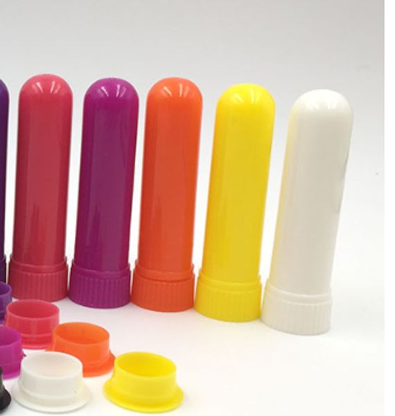 100 set / lotto Bastoncini vuoti per inalatore nasale colorato, bastoncino per inalatore, bastoncini per inalatore vuoto (7 colori)