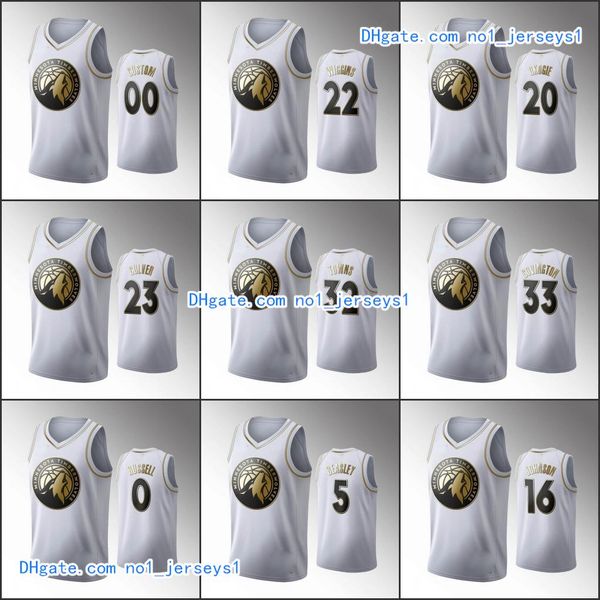

minnesota timberwolves men james johnson d angelo russell karl-anthony towns white nba 2020 golden edition custom jersey, Black