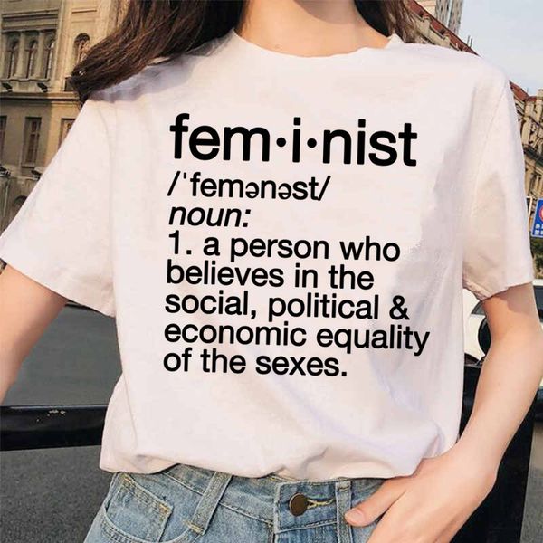 

feminist girl power tee feminism graphic summer feminism t shirt harajuku female 2020 t-shirt kawaii shirt women print, White