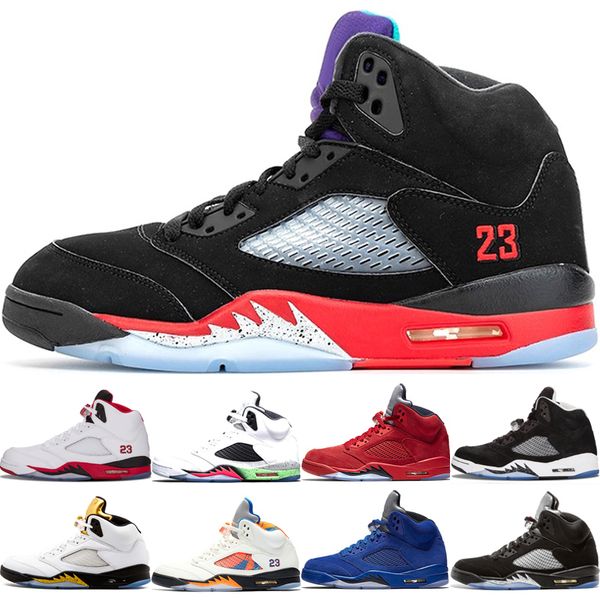

new men basketball shoes 5s 5 3 og black metallic blue suede alternate grape oregon ducks fire red chaussures sneakers