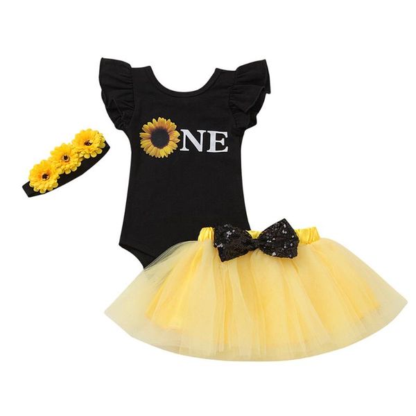 

товары для новорожденной новорожденного baby one подсолнухи девушка romper тюль юбка принцесса набор эпикировка, White