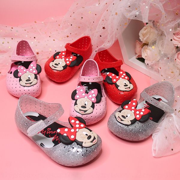 

полые сандалии melissa melisa girlcave волшебное сандалии детские волшебные наклейки мультфильм желе обувь детская обувь, Black;red