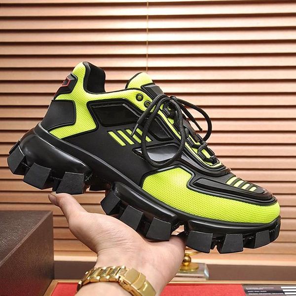 

fashion cloudbust thunder knit sneakers men 's shoes zapatos de hombre outdoor walking shoes casual low lace -up men shoes chunky, Black