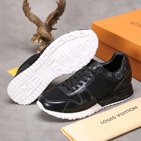 

fashion mens shoes sneakers breathable leather big size chaussures pour hommes run away sneaker sale fashion type footwears men shoes casual, Black