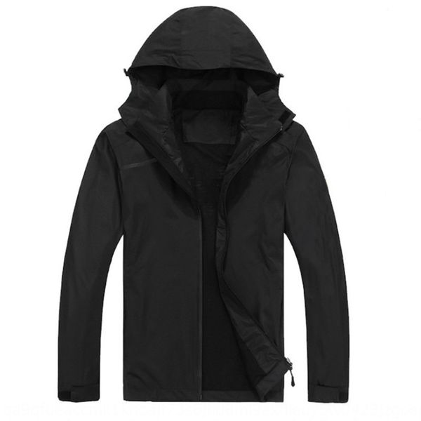 

seasonal thin jacket men's mountaineering clothing waterproof breathable single outdoor sports outdoor sports coat large size coat, Blue;black