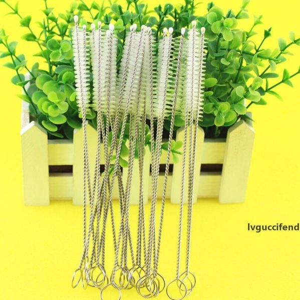 

17cm stainless steel straw brushes wash drinking pipe straw brushes brush cleaner straw cleaning brush lx6251