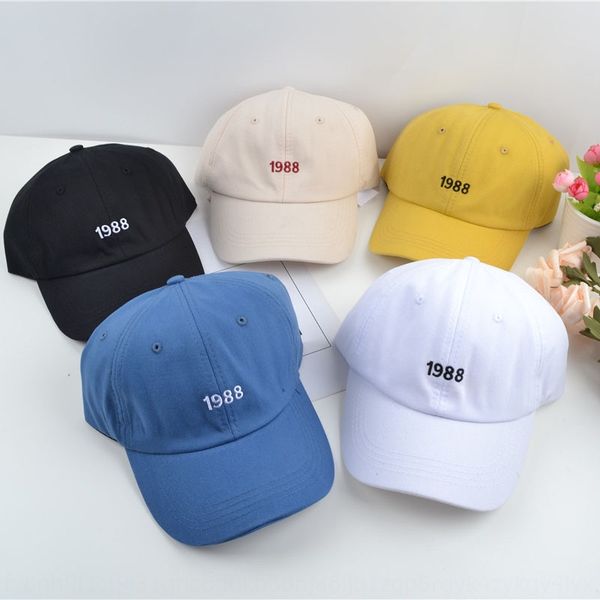 

bh8qu summer all-match korean style letter embroidery 1988 korean ins cap embroidered baseball cap baseball hat men' and women, Blue;gray
