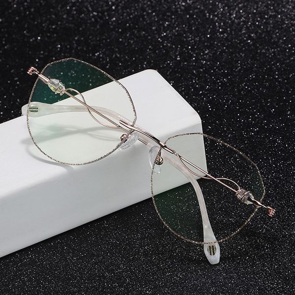 

2020 new tiktok frameless cutting frame fashion korean 2020 new tiktok frameless cutting frame fashion glasses korean glasses, Silver