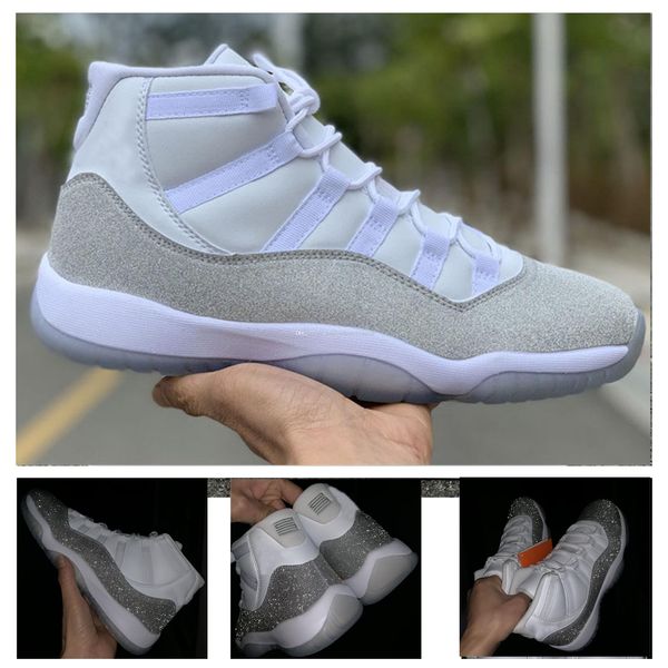 

2020 release 11 wmns white grey reflective 11s metallic silvera men women basketball shoes sports sneakers with box ar0715-100