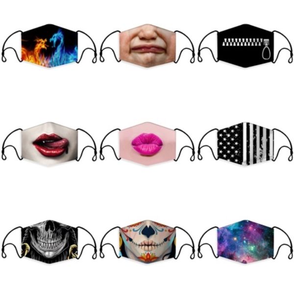 

women men print designer face mask dustproof mouth mask outdoor reusable protetive mask shipping xhh9-3019#159