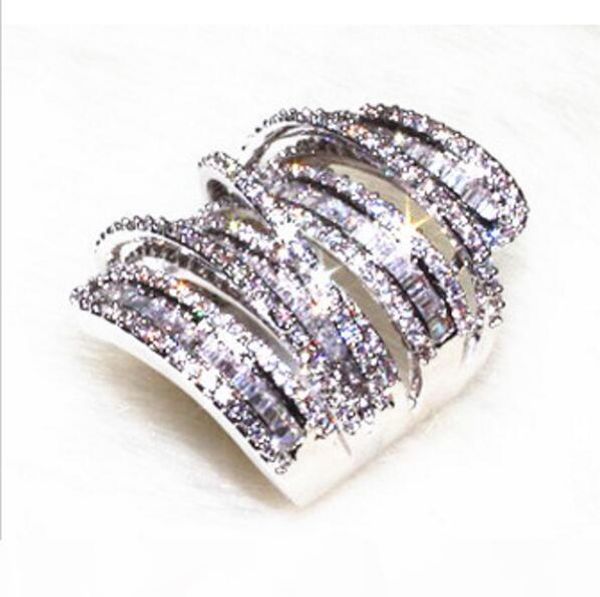 

s victoira princess jewelry 925 sterling silver pave setting white z simulated diamond wedding engagement wide band ring for women