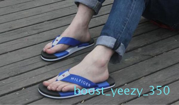 

2018 summer new styles men casual slippers flip-flops size 39-45 b35, Black