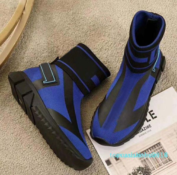 

sorrento deisgner sock mens womens high-r shoes stretch-knit trainer boots with platform heel red blue black sneakers 35-46 c14