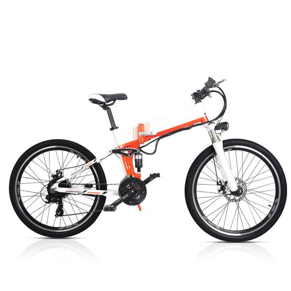 

aluminum alloy frame 26 inch folding mountain e bike 48v 10.4ah lg hidden battery 250w 350w electric bicycle, Silver;blue