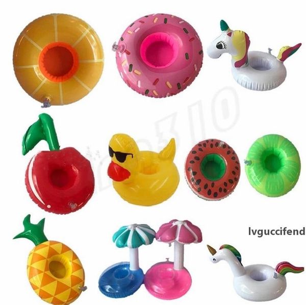 

fashion inflatable cup float flamingo cup holder coasters inflatable drink holder for swimming pool air mattresses for cup party supplies