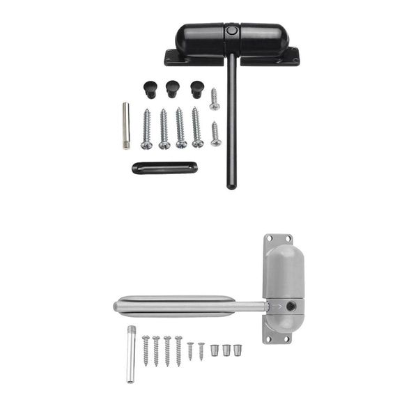 

2x весна дверной доводчик закрытие пожаробезопасности автомобильный регулируемый черный + серый