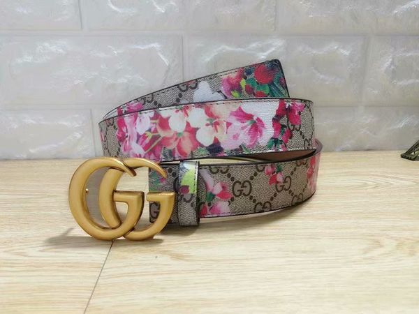 

metal buckles rose fashion belts width 3.8cm woman and mens luxury designer#160;brand 1g gg belt 1g leather, Black;brown