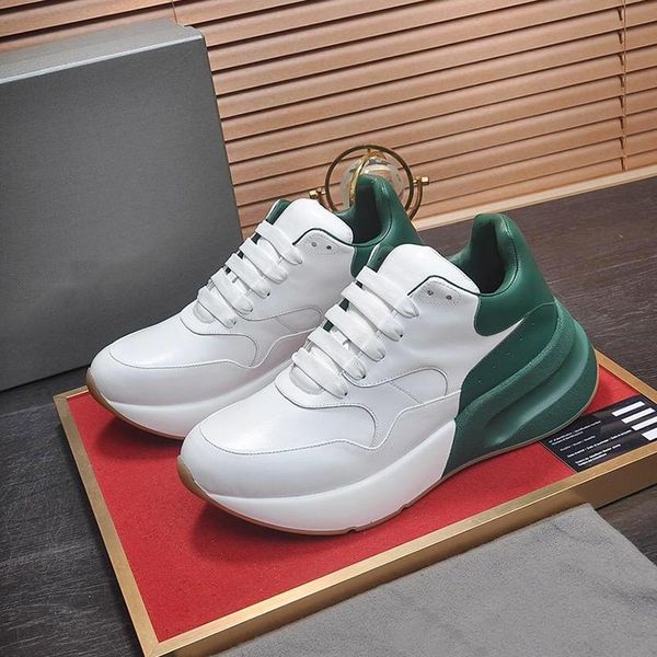 

новая 2020 повседневной мужской обувь footwears узелок мода walking мужчины обувь повседневная кожа с коробкой негабаритного chaussures pour, Black