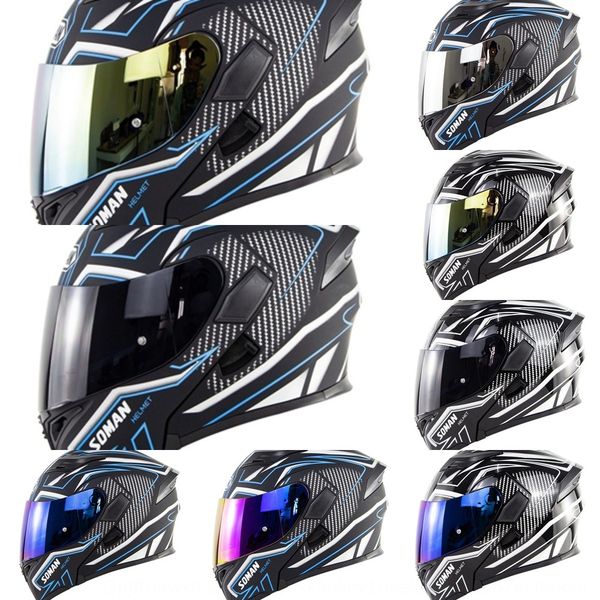 

soman955 lens motorcycle double lens cover helmet riding four seasons safety motorcycle helmet with k5 color film