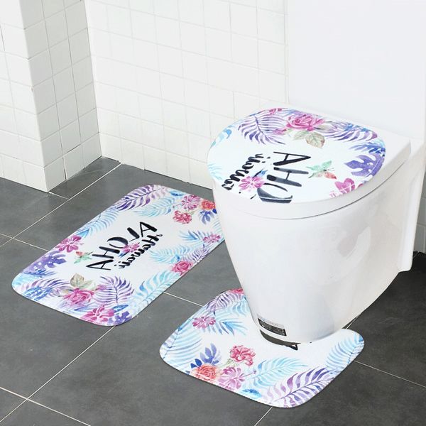 

2pz4m water-absorbent toilet three-piece flannel red rose series bathroom water-absorbent toilet three-piece flannel red rose series mat car