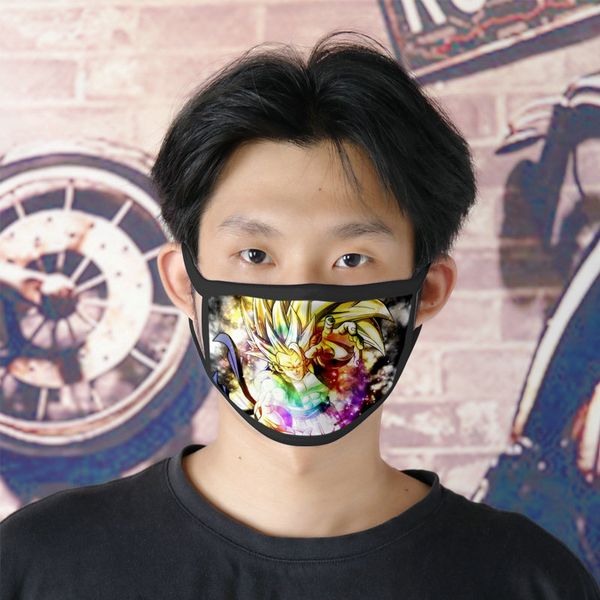 

dhl super dragon ball heroes 0620 washable facemasks reusable face mask for girl ice silk bilayer cubrebocas masque guenn