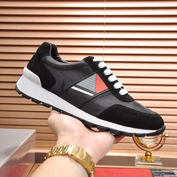 

technical fabric sneakers men 's shoes fashion lightweight autumn and winter comfortable outdoor walking low casual lace -up men s, Black