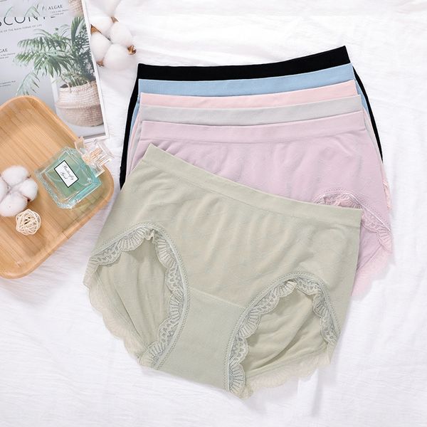 

fidtq women's seamless jacket short jacketjacket short jacketnude ammonia underwear modal lace hip-lifting anti-comfortable bacteria se, Black;white