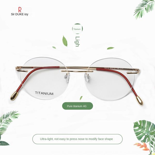 

the same round artistic optical glasses of shile b titanium ultra light ultra-elastic glasses original factory in shenzhen, Silver