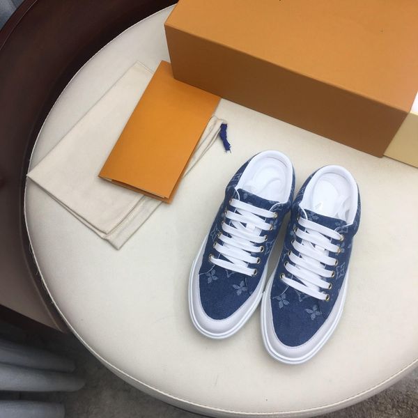 

the latest listing ladies casual shoes stellar half-tread sneakers brand-name design fashion striped half slippers