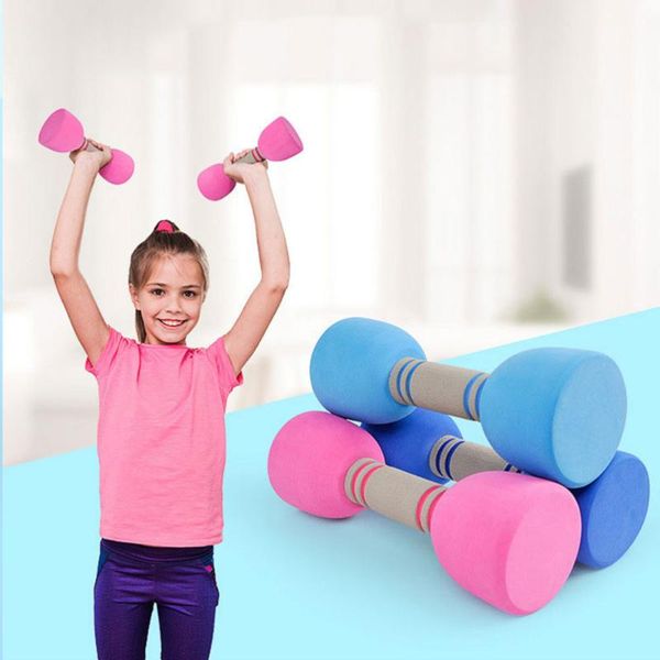 

1 pair hand grip dumbbell kid children fitness dumbbell random color size s