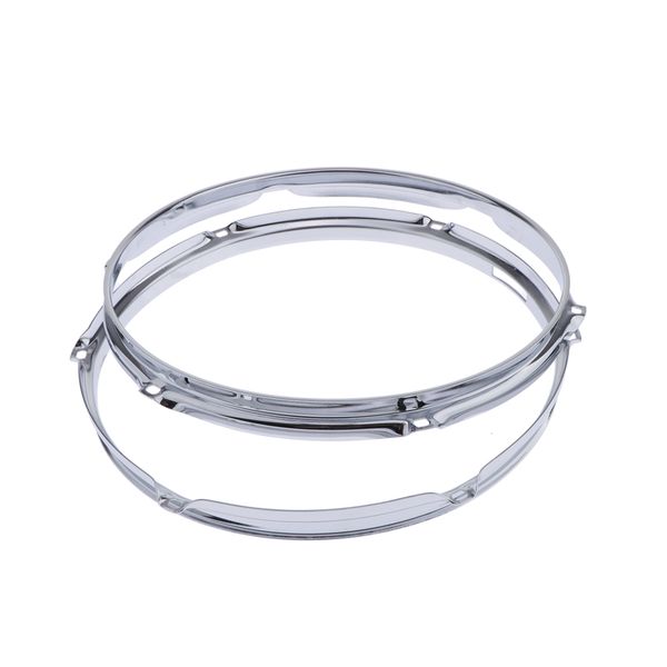 

pair die-cast 6-lug snare drum hoop - batter side - zinc alloy - 12 inch 1.2mm