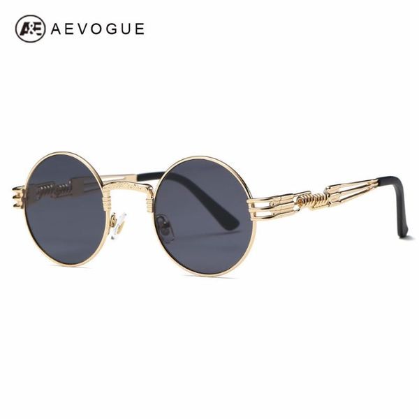 

aevogue sunglasses for men or women steampunk round metal frame brand designer shades sun glasses ae0539, White;black
