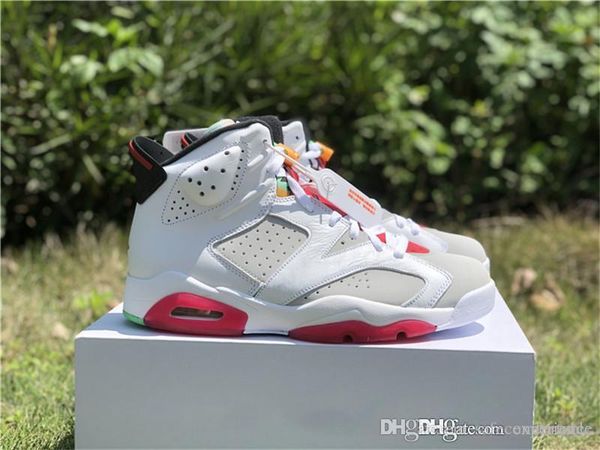 

2020 authentic air 6 hare 6s neutral grey white true red black ct8529-062 mens basketball shoes outdoor sneakers with original box