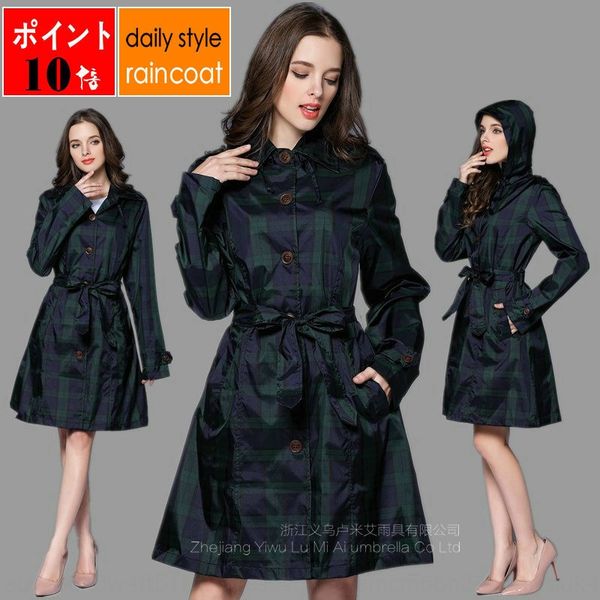 

large plaid belt style all-weather fashion cloak windbreaker windbreaker raincoat korean light breathable cute fashion poncho