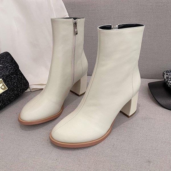 

2020b new high-end custom british style high help women's booties, trend wild high-heeled boots martin boots women