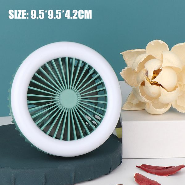 

mini usb fan handheld portable folding fan multi-use carabiner outdoor small mute vj-drop