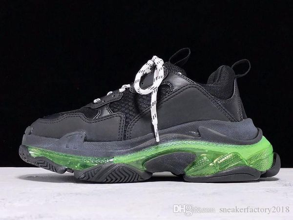 

luxury designer casual shoes womens mens sneakers trainers crystal bottom triple s clear sole party chaussures de sport platform shoe paris