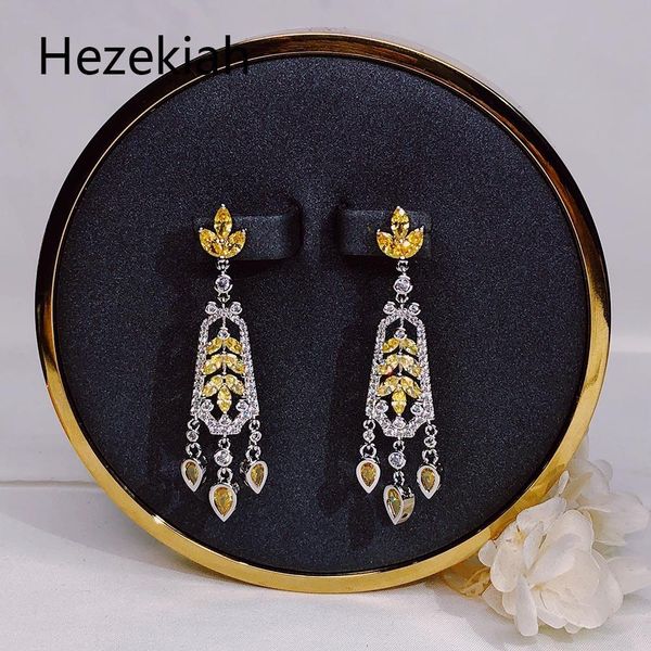 

hezekiah 925 tremella needle noble earrings long section shiny long section long tassel eardrop luxurious dance party ing, Golden