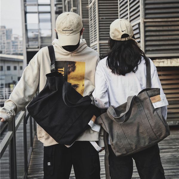 

women's spring new model canvas bag women's single shoulder korean-style large-capacity washed handbag canvas bag