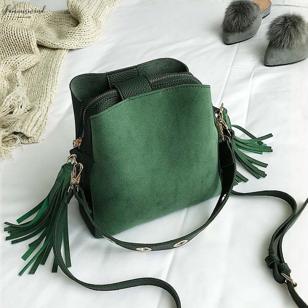 

women bucket bag vintage tassel messenger bag shoulder bag casual simple crossbody
