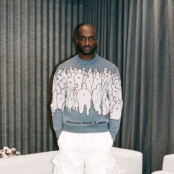 

2020 luxury european printing crew neck loose sweater warm couple mens women woolly model designer fashion sweaters hfxhmy017, White;black