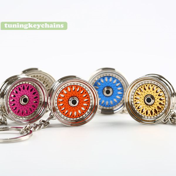 

new arrival zinc alloy wheel rim keychain keyring key chain ring keyfob bag pendent jdm racing auto car part tuning, Silver