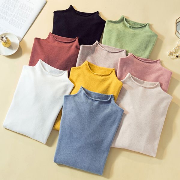 

basic autumn sweater women long sleeve turtleneck slim thin soft knitted sweater women pullover 2020 spring jumper female top, White;black