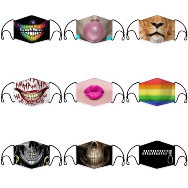 

national flag print face mask earloop dustproof windproof mouth masks sunshade mascherine usa japan canada 2 7br e19#459