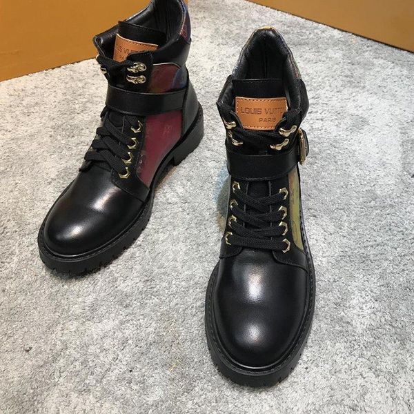 

женская шнуровке пинетки повседневная обувь удобные дышащие ботинки женщин, роскошные женские кожаные geniune мартин сапоги большой размер б, Black