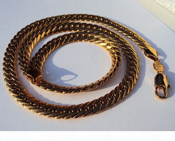 

whole salegold authentic solid gold gf men's cuban link chain necklace sz 24" 9mm unconditional lifetime replacement guarantee, Silver