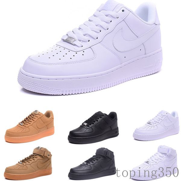 

wholesale 10x forces low airs cushion 1 one running shoes for men the pure white sports trainer women designers shoes us5.5-1 gg-5u, Black