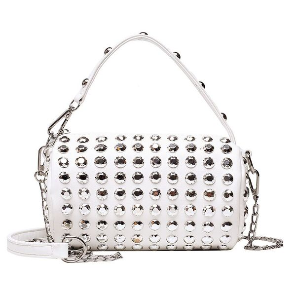 

rivet cylindrical bag women 2020 new fashion chain female bag shoulder diagonal bag trendy handbag purse hook